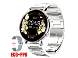 Smart Watch Hw36 Bluetooth Call Health Monitor Aço Prateado Silicone GODTVAGT