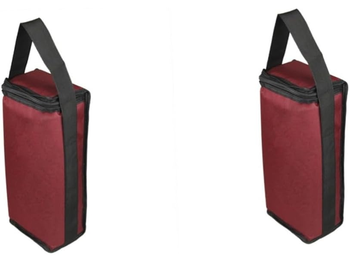 Conjunto de 2 Peças com Bolsas Viagem para Vinho, Mão,, Camping, Transportar, Vermelhas CHABERLU