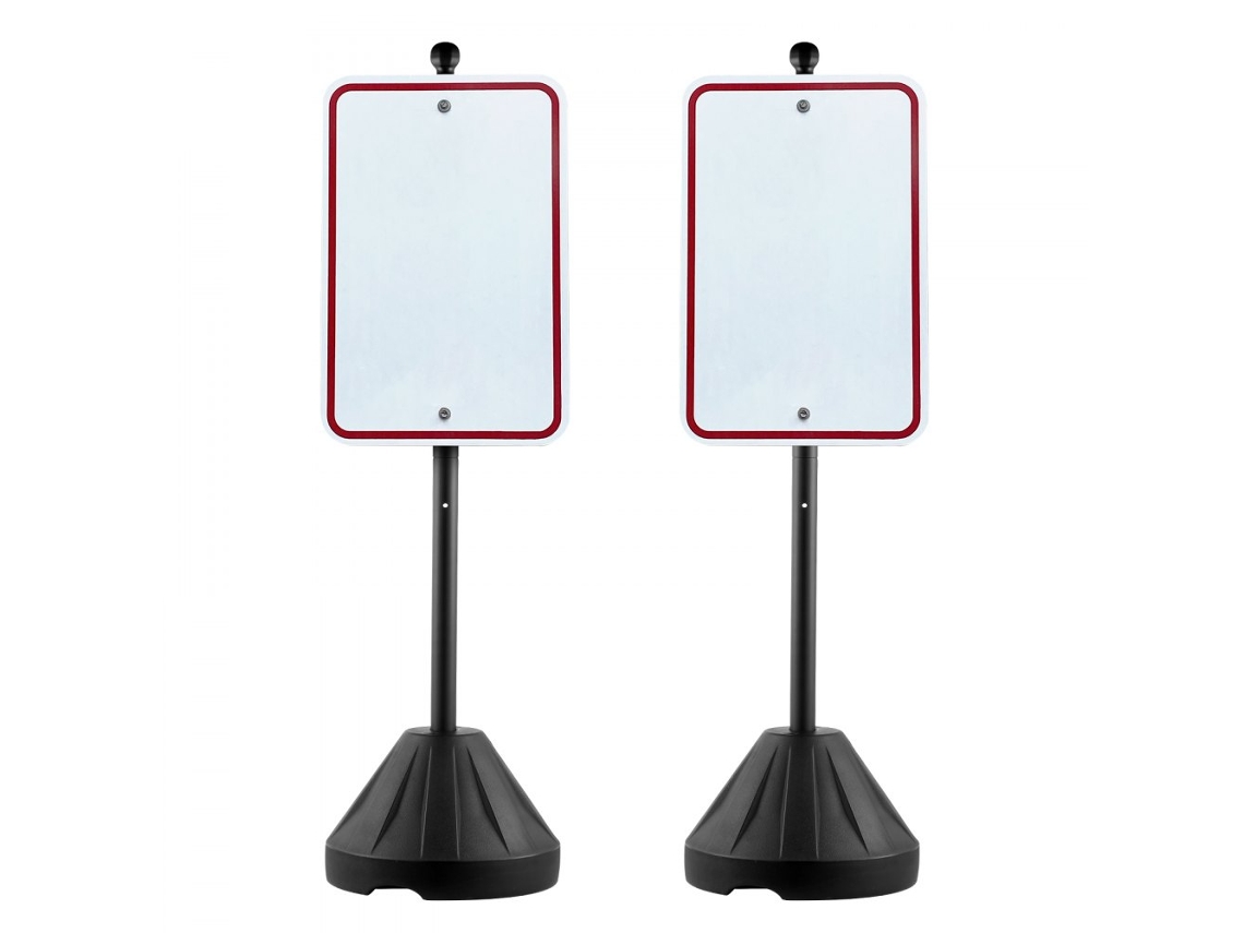 Conjunto De Suporte Portátil, Sinalizador Móvel E Base Com Rodas Para Sinalização Tekmaquinas