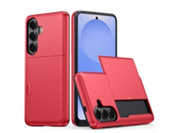 Capa Para Samsung Galaxy A57, Capa À Prova De Quedas Com Compartimento Para Cartão (vermelha) Digitallab