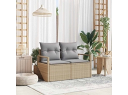 Vidaxl Sofá De Jardim Com Almofada 120 X 62 X 69 Cm. Vime Pe