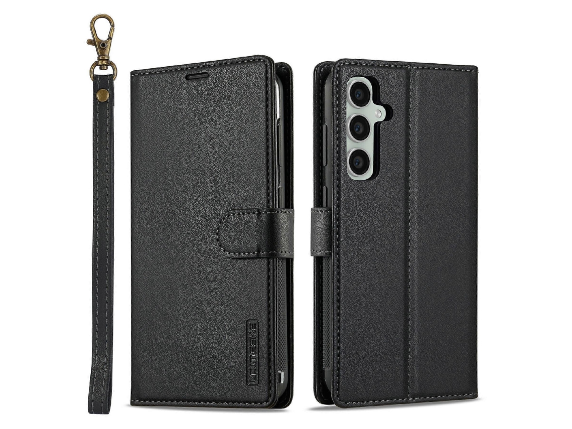 Capa De Couro Pu Tipo Carteira, Destacável E Magnética, Preta, Para Samsung Galaxy A16 5g/4g, Tkdaddy Lc.imeeke L2 Series