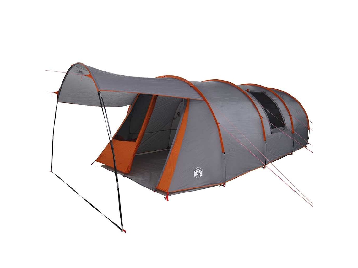 Conjunto 1 Barraca De Camping Vidaxl Cinzento Tafetá (740 X 370 X 220 Cm)