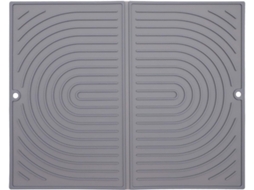 Tapete de drenagem dupla resistente ao calor para cozinha, feito de silicone de qualidade alimentar, resistente ao calor.