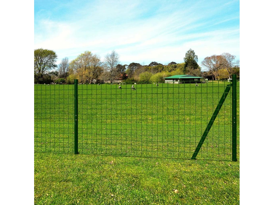 Vidaxl Cerca 10x1,7 M Aço Verde
