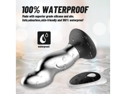 Vibrador Anal de Controle Remoto com 10 Frequências para Adultos Prata YIZHOOD