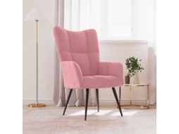 Vidaxl Cadeira De Descanso Veludo Rosa