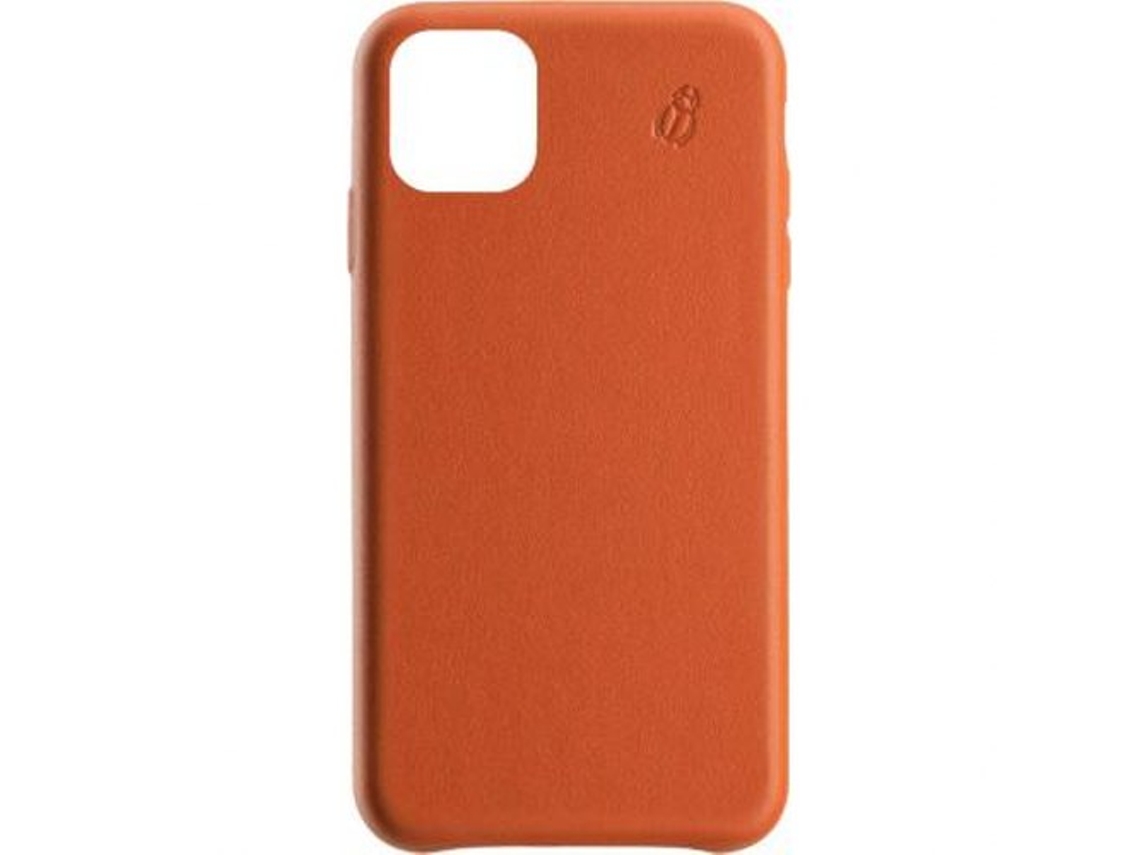 Capa para iPhone 11 BEETLECASE Pele Premium Laranja .