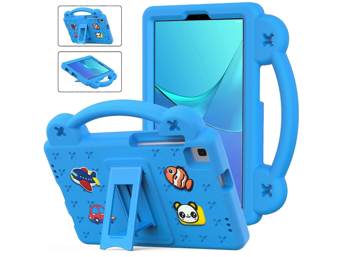 Capa Para Tablet Infantil Huawei Mediapad M5 8.4 Com Suporte E Alça, Em Eva Resistente A Impactos.