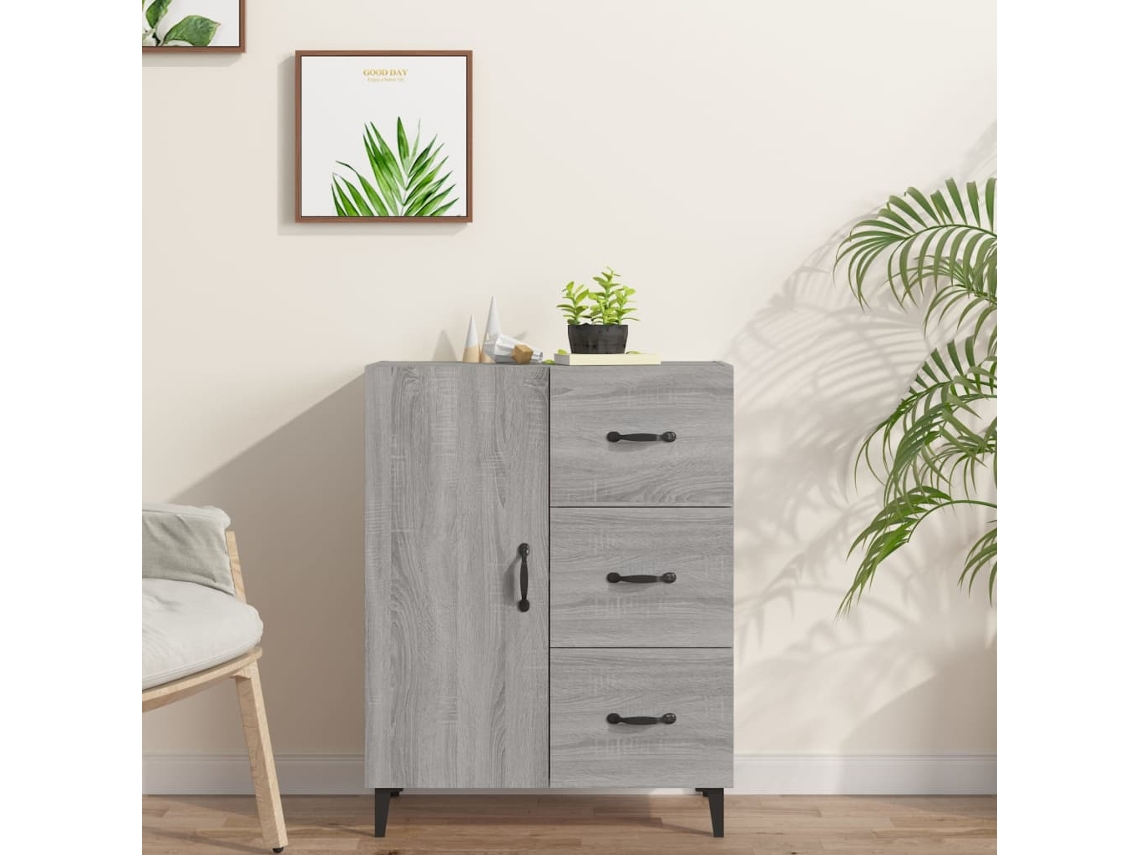 Aparador 69,5x34x90 cm Madera Procesada Color Gris Sonoma