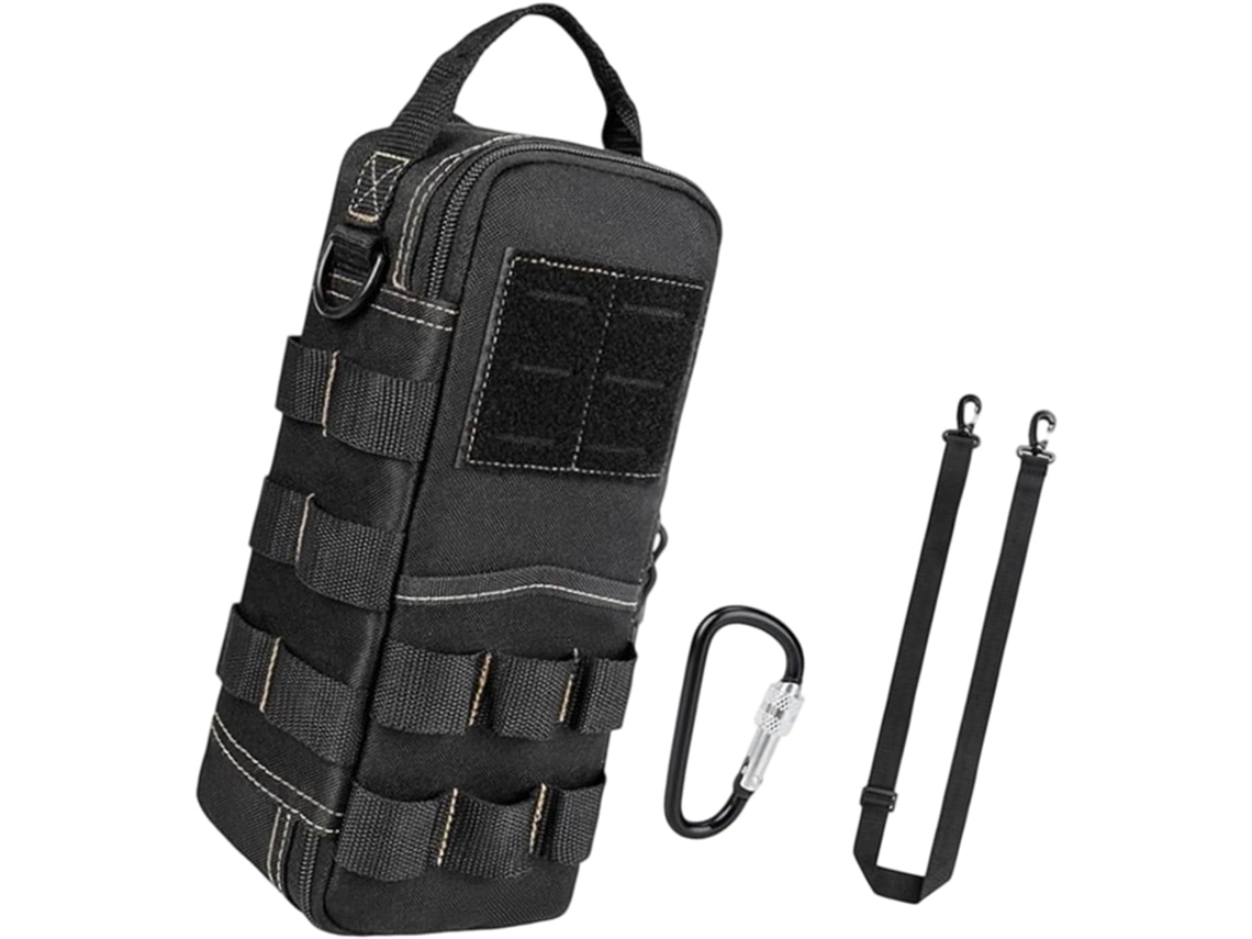 Bolsa de ferramentas profissional compacta com costura reforçada e revestimento resistente à água, perfeita para