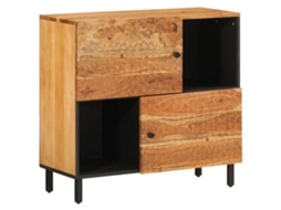 Side Cabinet, Side Cabinets Vidaxl Marrom Madeira De Acácia (n/a)