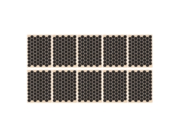 10 Adesivos Hexagonais De Aderência Texturizados Ultra Finos Absorventes De Suor Antideslizantes Para Rato, Teclado E Telefone Móvel Preto