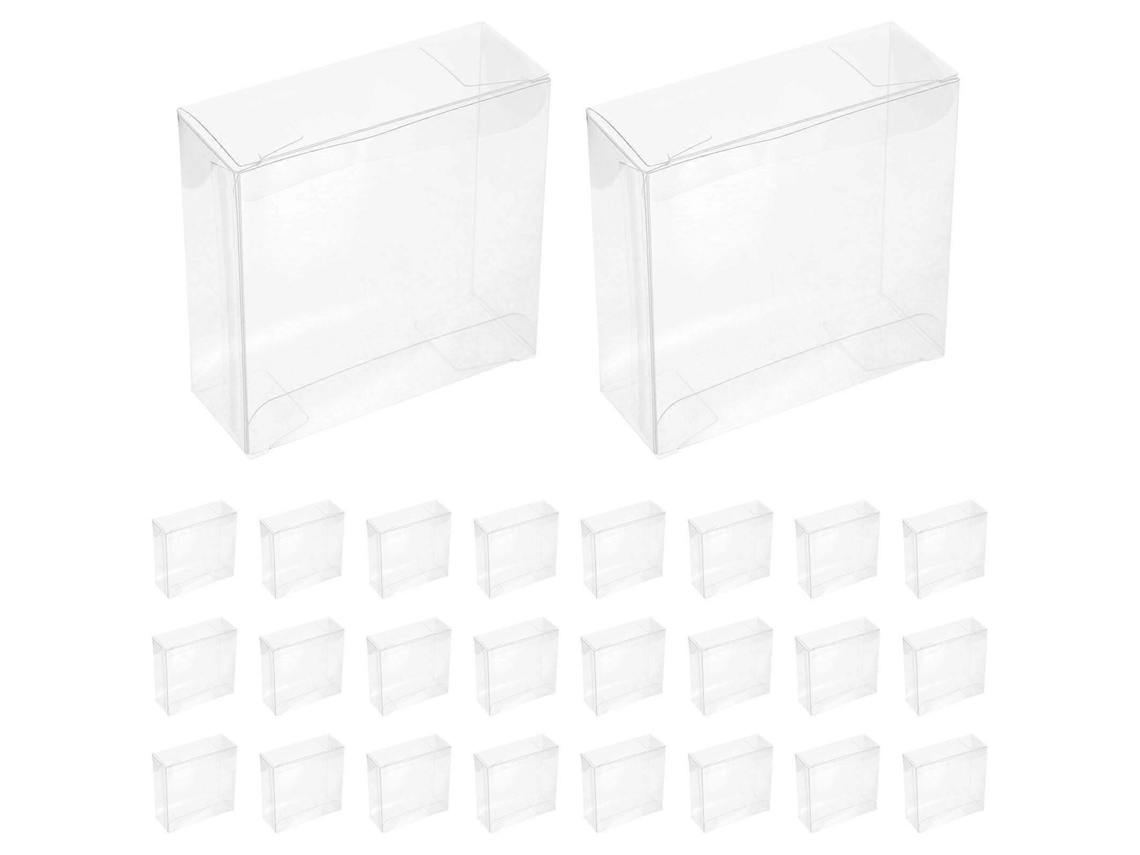 50 Caixas De Plástico Pvc Transparente Para Embalagem De Chocolates E Doces
