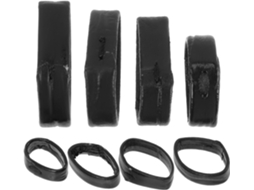 Conjunto 8 Anéis Couro Preto Pulseira Relógio Acessórios Leves Confortáveis Pulseiras Finas Ideal Diário Uso GOKOCO