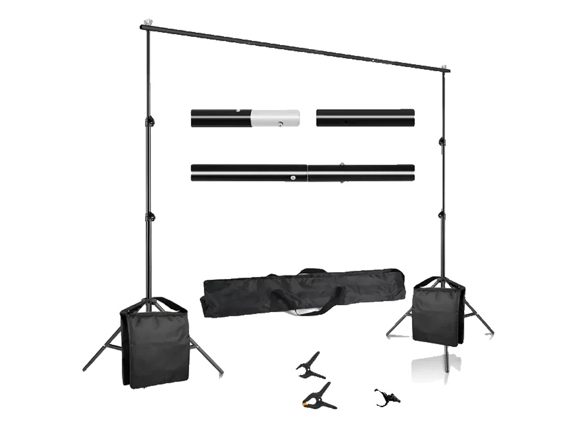 Suporte Para Fundo De Fotografia, Sistema De Suporte, Bolsa De Transporte,2.6x3m,adicionar 2pcs Sandbag Oem