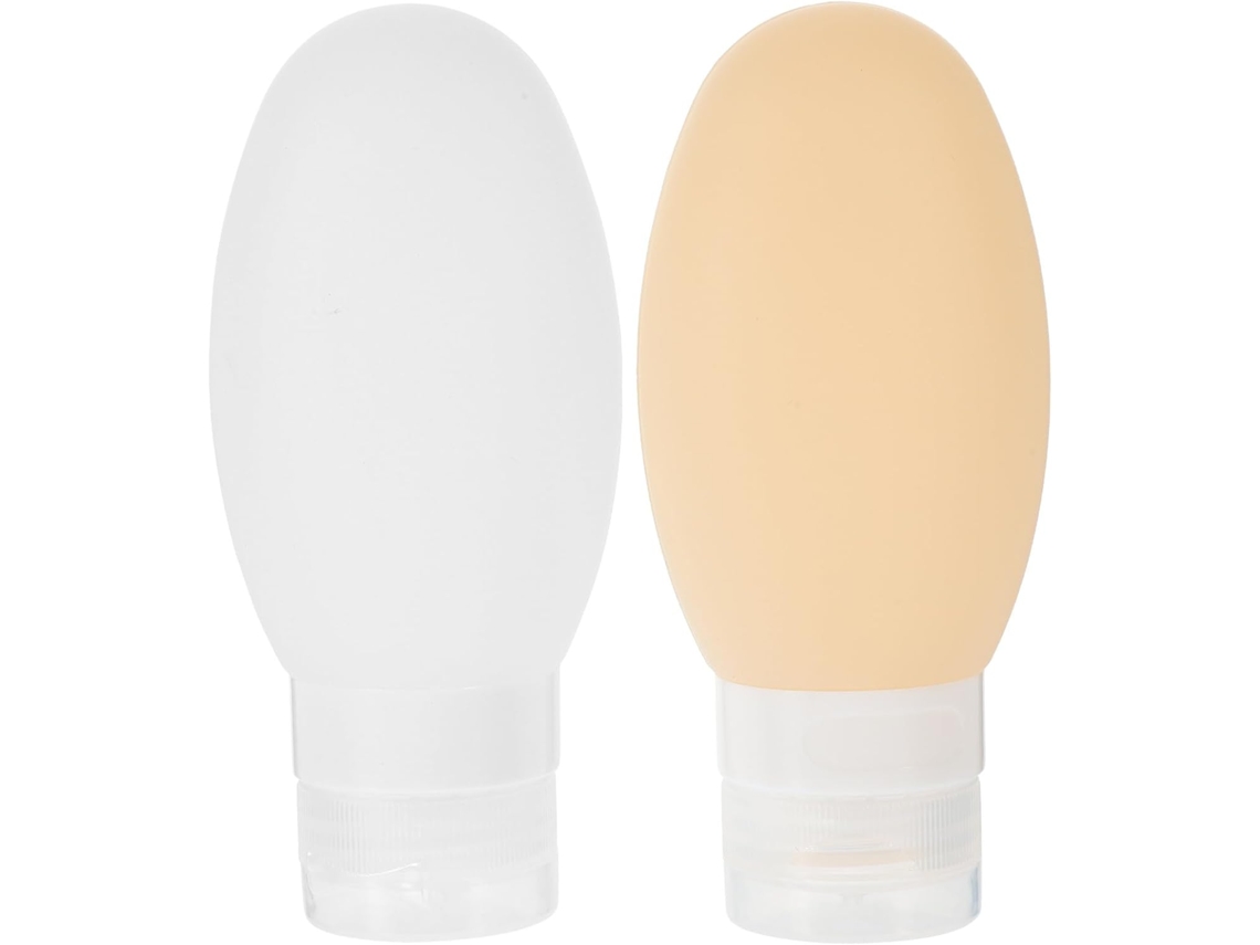 Conjunto De 2 Frascos Dispensadores De Silicone Com Ventosa, De 100 Ml Cada.
