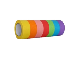 Fita Adesiva Colorida, Pacote com Várias Unidades, Fita Adesiva Colorida para Artesanato, Fita Vibrante com Efeito Arco íris Mxbc GOKOCO