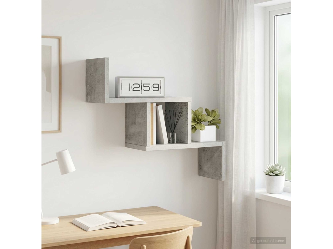 Vidaxl Prateleira De Parede Cinzento Cimento 48 X 15 X 42 Cm