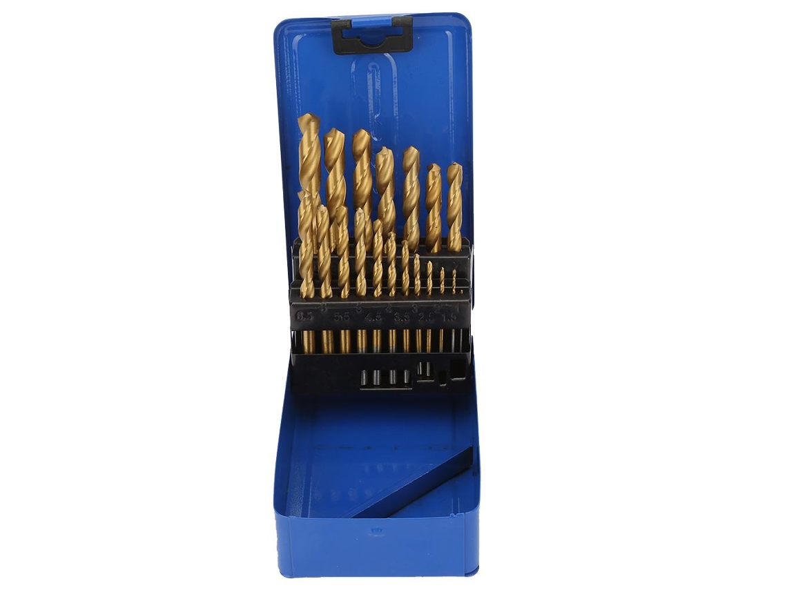 Conjunto Brocas Aço Hss 1-10mm Com Caixa Azul