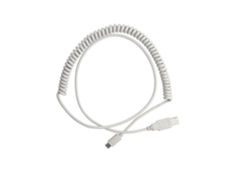Cabo Usb Espiral Tipo C Para Teclado Mecânico, Com Estrutura Flexível