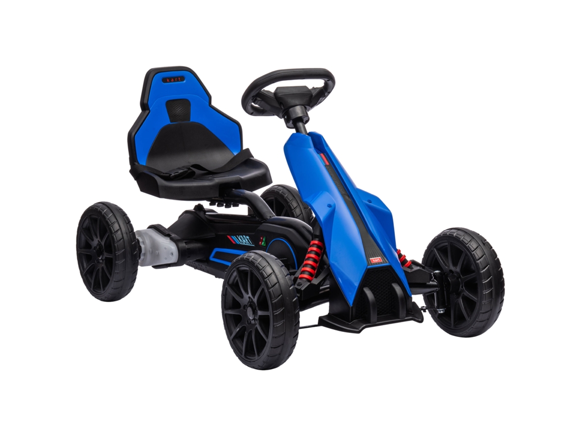Kart Elétrico Para Criança Pp, Metal E Eva Cor Azul 100x58x58,5 Cm Homcom