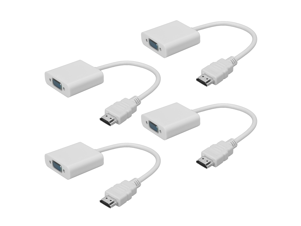 2026 4 Unidades Adaptador Hdmi para Vga Cabeamento Conversor 1080p