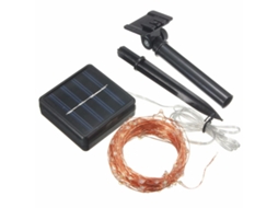 Luz De Fada Solar De Cobre Red-13m 120led Para Festa De Casamento, Natal, Jardim, Lâmpada Exterior Ip67