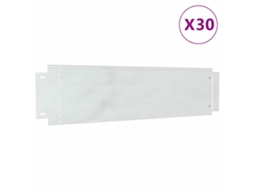 Conjunto 30 Bordas De Jardim Vidaxl Prateado Aço (100 X 25 X 0,07 Cm)