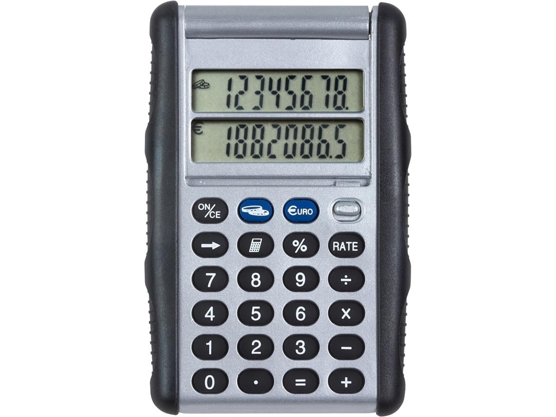 Calculadora com Tela Dupla Cinza BRILVIBERA