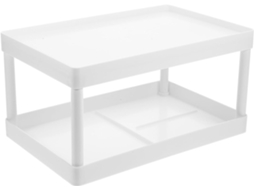 Prateleira De Armazenamento Multifuncional Para Banheiro, Com Design De Camada Dupla Em Plástico Impermeável, Ideal Para