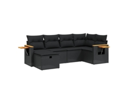 Garden Sofa Set, Garden Sofa Sets Vidaxl Preto Rattan / Vime (n/a)