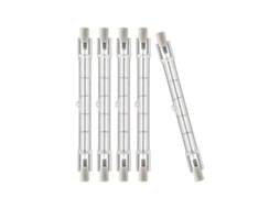 Pacote com 5 lâmpadas halógenas R7s T3 118mm 150W | S/MARCA
