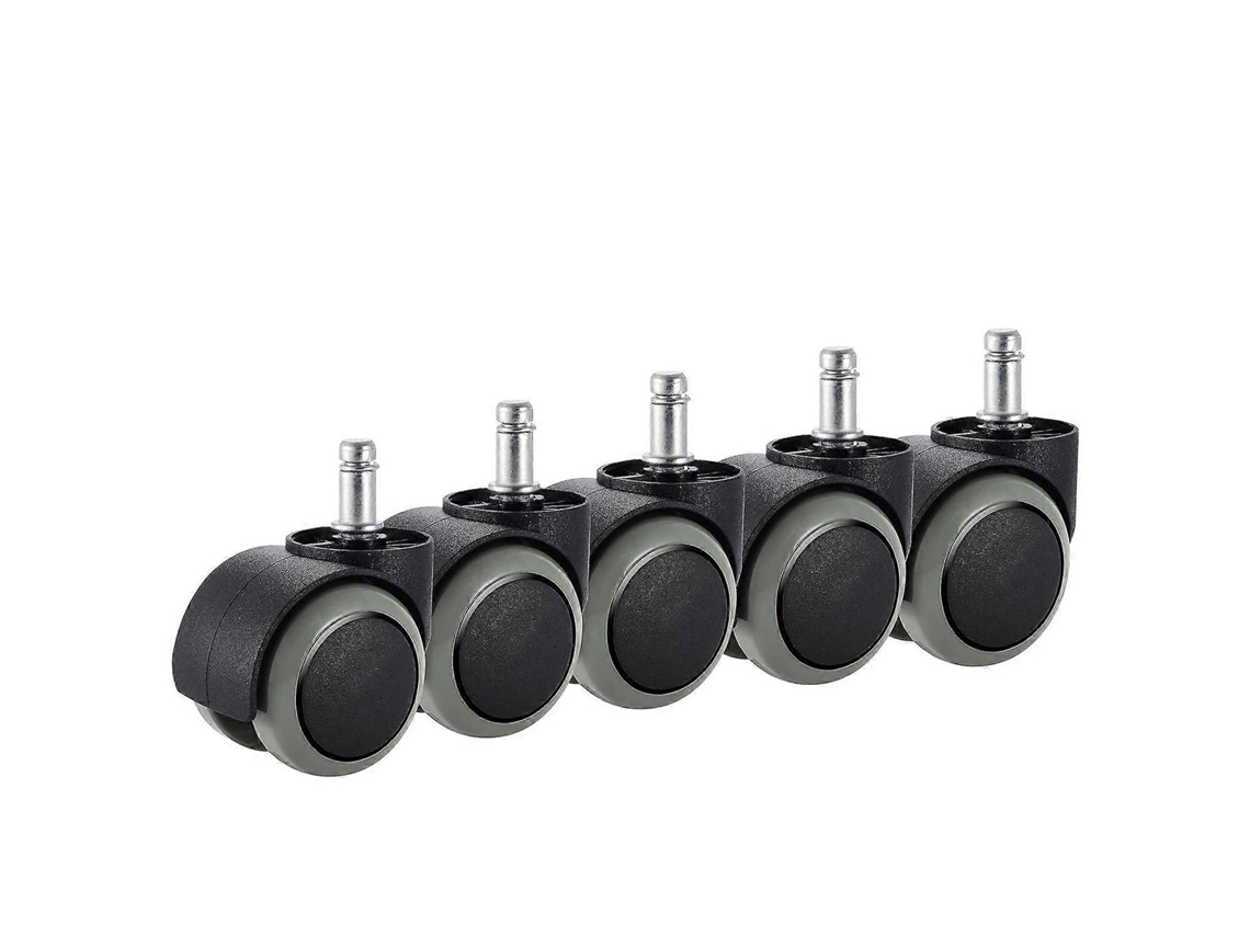 Lurelia Rodízios Para Cadeira De Escritório, Pack De 5, 10 X 22 Mm, 10 Mm, Silencioso, Borracha