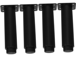 Shineofi Conjunto De 4 Pés Sofá Ajustáveis Em Metal Preto Com Altura Regulável Para Cama, Mesa De Cabeceira E