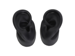 Modelo De Orelha De Silicone Simulada 3d (bicolor Preto E Branco, Perfúrgico Para Prática E Exibição) Eoocoo