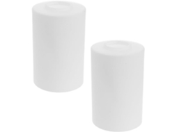 Cúpula Cilíndrica de Vidro Opaco E27, Compatível com Luminárias de Parede e de Teto, Conjunto com 2 Unidades, Difusor. SFUSHOS