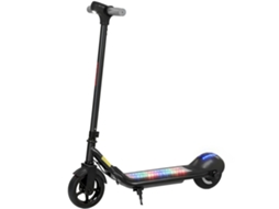 Patinete Elétrico 6-14 Anos, Tela Led, Luzes Rgb, Pneus 6.5", 10km/h, Partida Impulso, Preto