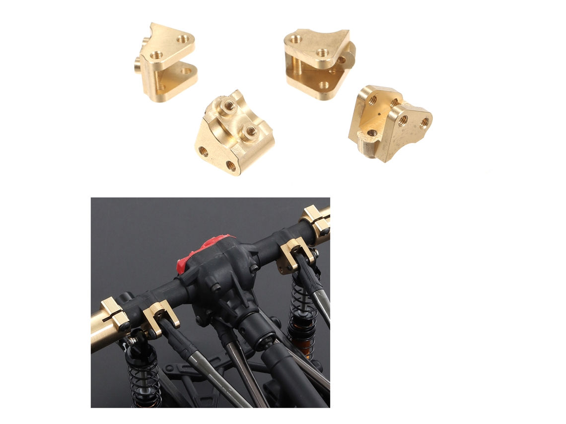 Puxador De Biela De Eixo Dianteiro E Traseiro Em Latão Para Carro Rc Axial Scx12 90046 90047 4pcs