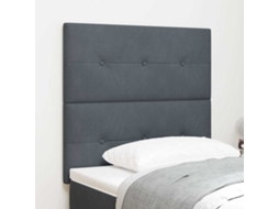 Vidaxl Cabeceira Cinza Escuro 80 Cm Veludo