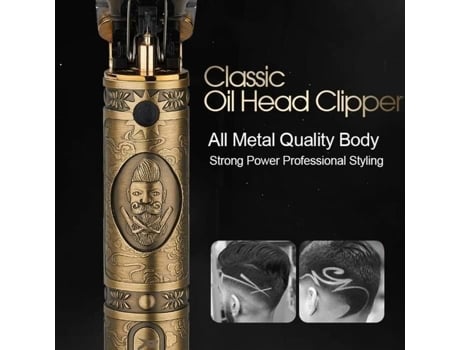 Máquina de cortar cabeça careca Pro Li Outliner Kit de aliciamento elétrico sem fio T-Blade Máquina de cortar cabelo com óleo lubrificante LETOUCH