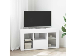 Vidaxl Criado mudo de Led para Tv de Canto Branco 100 X 40 X 50 Cm