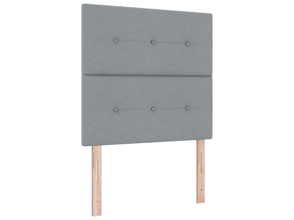 Conjunto 1 Cama Box Vidaxl Cinzento-claro Tecido (90 X 200 Cm)