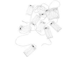 Suporte Para 10 Pilhas Aa Em Plástico Transparente