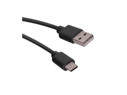 Cabo de Carregamento e Transferência de Dados Usb-A para Usb-C 1A 1M Preto FOREVER