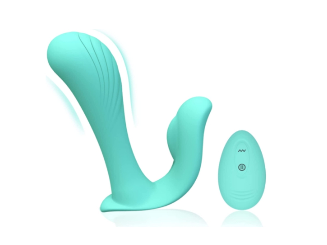 Vibrador estimulador de clitóris ponto G, ovo vibratório com controle remoto e 10 modos de vibração, azul