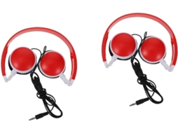 Jojofuny 2 Unidades Fones De Ouvido Infantis E Juvenis Para Escolar, Dobráveis, Com Fio, Som Estéreo, Confortáveis, Para