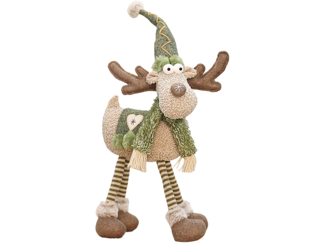 Rena De Natal Pernas Longas com Retrateis - Decoração Festiva de Inverno