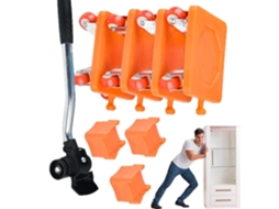 Rodízios para Móveis em Plástico Abs Vermelho Resistente, Conjunto de 4 Peças
