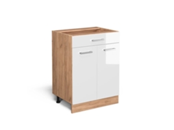 Móveis de cozinha R-Line, Mármore PT 60 cm, Branco Alto Brilho, VICCO